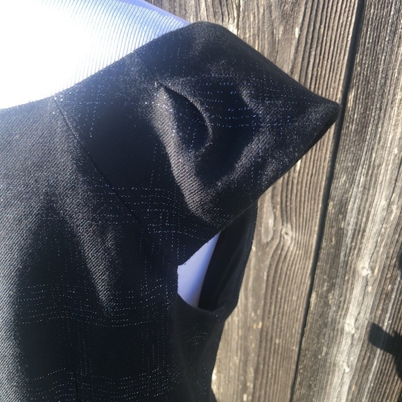 Mossimo Sleeveless Pleated breasted Black Stretch Dress with Shimmery Stripes! - Picture 3 of 11